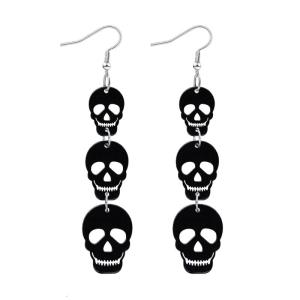 Phụ Nữ Halloween Acrylic Bat Skull Bông Tai Gothic Dangle Tai Phụ Kiện Cho Đảng trang phục công sở