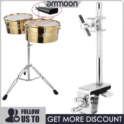 ammoon Giá đỡ chuông Cowbell Bộ trống Jazz Tambourine Mount Multi Kẹp bền Hoop Gắn lên hoặc xuống Điều chỉnh cho trống