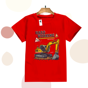 Code8.id DTF Excavator Kaos anak laki laki kaos anak anak best seller Awan MURAH DAN TRENDY