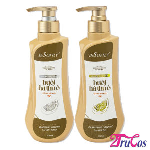 Dầu gội xả Thảo Dược Drsoftly Grapefruit Organic & Herbal Conditioning Shampoo 500ml (quà tặng sạch gàu hết ngứa ngăn ngừa rụng tóc) 2Trucos