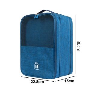 Travel Shoes Organizer Bag Portable Sport Shoe Storage Bag Zipper Beg Kasut Melancong