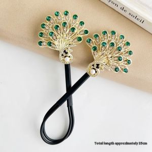 Hangdian công cụ tạo kiểu tóc con công pha lê thanh lịch cho kiểu tóc updo dễ dàng