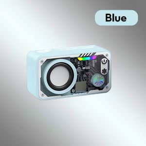 Portable Bluetooth Speaker New Transparent Mech Audio TWS Two-Machine Light 360° Stereo Surround Wireless Speaker 蓝牙音箱