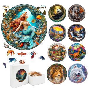 Mermaid 3D Wooden Puzzles Animal Toy for Adults Kids  Birthday Gift Wooden Jigsaw Puzzle  Montessori Games Fidget Toys2026