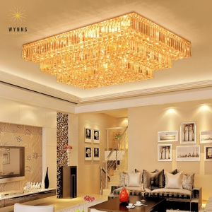 Đèn ốp trần pha lê D8 kích thước lớn cao cấp 3 chế độ sáng sang trọng đèn chiếu sáng đèn trang trí cho phòng khách phòng bếp khách sạn - Bảo hành 10 năm