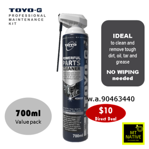 TOYO-G Powerful Parts Cleaner 700ml Automotive Motorcycle Moto Tools Maintenance Cleaning Supplies 700ml Value Pack No Wiping Needed Ideal for Tough Dirt Oil Tar Grease $10 Direct Deal