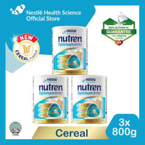 Nutren Optimum Cereal. Adult Complete Nutrition Whey Protein milk formula 800g X 3