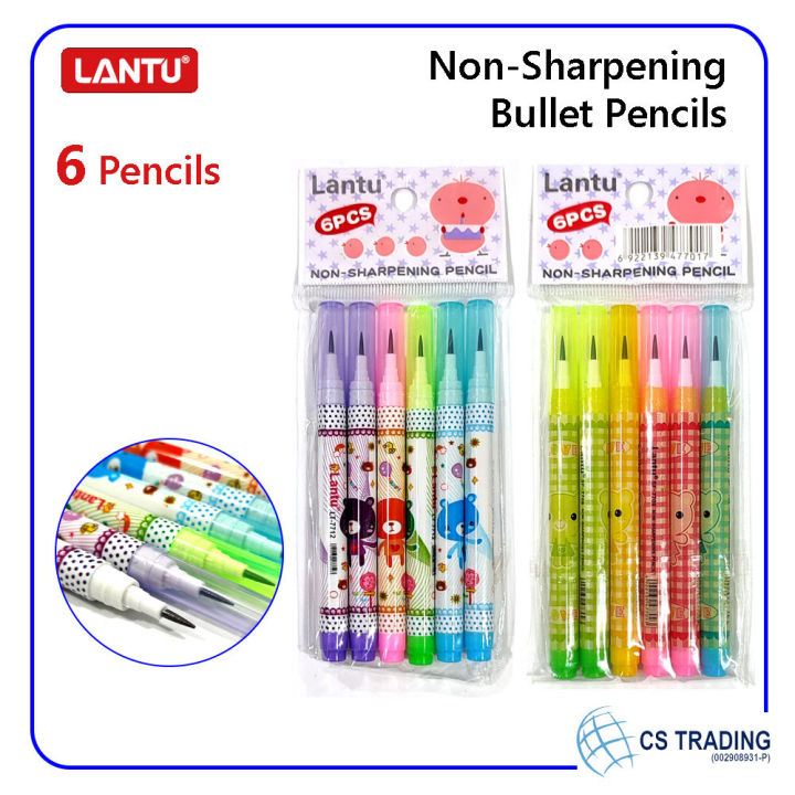 6 Pcs X Lantu 20mm Mini Non Sharpening Pencil Refill Pencil 20mm