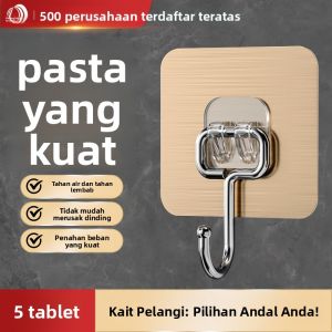 Kait Perekat Kuat Yuhong Pemasangan Dinding Kait Dapur Tahan Lama Tanpa Residu Kait Pintu Belakang Tanpa Bor