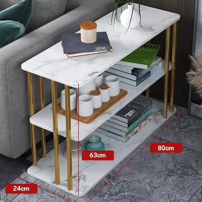 High-end Stylish TV cabinet Coffee Table Sofa Side Table Console Table for Living Room Tea Table Slim Bedside Table