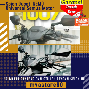 Spion Sepion Ducati NEMO Lancip Universal Semua Motor Pnp Langsung Pasang Honda Yamaha Suzuki Kawasaki