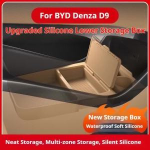 dncnf For DENZA D9 2022-2025 Car Central Control Lower Storage Non-Slip Silicone Organizer Tray Interior Modify Car Accessories H8M4T