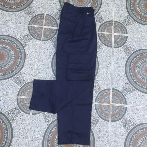 Quần áo bảo hộ lao động nam quần lao động nam nữ túi hộp vải kaki mềm mịn may đẹp màu xanh đen