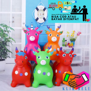 Klik-Beli Kuda Kudaan Karet Mainan Anak Tunggang Non-Music Jumping Animal Non-LED
