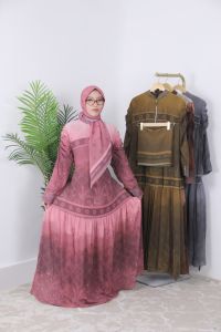 ZAYNA DREES MUSLIM TERBARU - GAMIS SET HIJAB WANITA - BUSANA MUSLIM ( BISA COD )