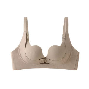 Hi.sweetie🎀[Ready Stock]Seamless Wireless Push Up Bra Wavy Cup Soft Comfort Bra Gather Lift Enhances Cleavage