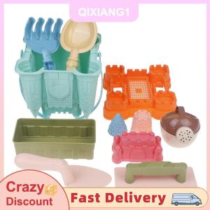 QIXIANG1 3 8pcs cát Scoop trẻ em mùa hè Đồ chơi hộp cát cho trẻ em ngoài trời gia đình vui Quà Tặng bãi biển lâu đài xô chơi cát Bộ đồ chơi