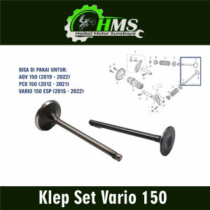 Klep Set Vario 150 (Set Isi 2) - Payung Klep Kelep Valve Set In Ex ADV 150 PCX 150 Vario 150 ESP
