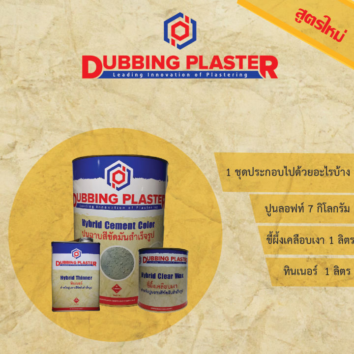 ปูนลอฟท์/ปูนเปลือยขัดมัน/ปูนฉาบขัดมันสำเร็จรูป/LOFT Dubbing Plaster ชุด ...