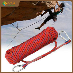 【COD】Safety Rope Climbing Rappelling Rescue Escape 20m/10m 10mm Utility Rope with 2 Steel Carabiner Professional Outdoor Activities Rescue/Safety/ Escape/Climbing/Hiking Rope