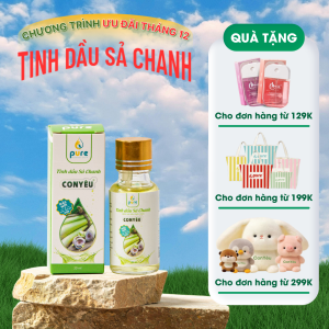 Tinh dầu sả chanh Con Yêu -  Xông Thơm Phòng Khử Khuẩn Bảo Vệ Sức Khỏe - Tinh dầu thiên nhiên an toàn cho sức khỏe gia đình - 20ml