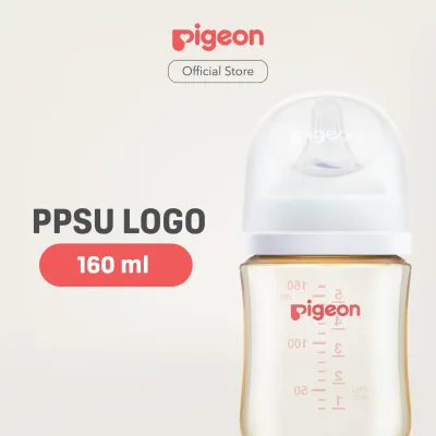 PIGEON Botol PPSU Wide Neck 160ml w/SofTouch Nipple | Pilih Variasi | Botol Susu Bayi | Botol Susu Newborn | Medical Grade | Tahan Hingga Suhu 180 C | Anti Kolik | Dot Seperti Payudara Ibu | Nipple Dot Lembut & Elastis | Nipple Dot Size SS