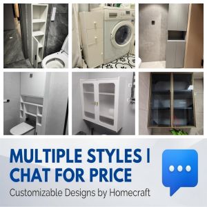 Slim Bathroom Storage Cabinet Narrow Gap Toilet Side Organizer Waterproof PVC Customize Size Color BTO Condo HDB Space Saving Shelving