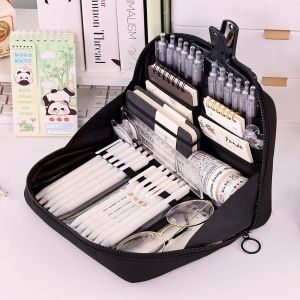 INNICE Mở lớn 90 độ Túi đựng bút Dây Sức chứa lớn Hộp Bút Chì Thời trang 12 lớp Hộp đựng văn phòng phẩm Sinh viên