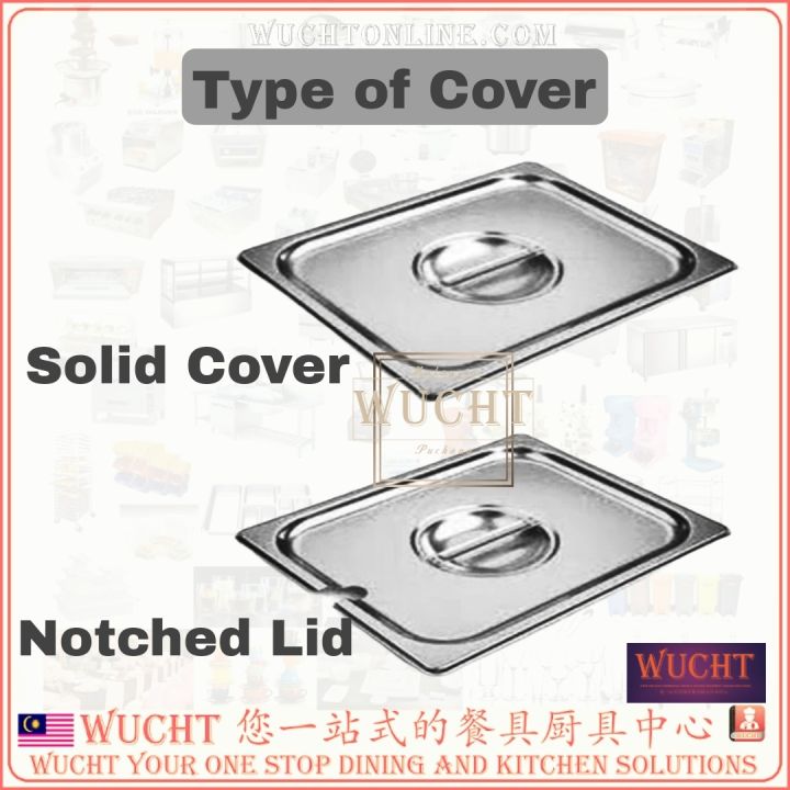 【WUCHT】Stainless Steel GN PAN 1/9 size Gastronorm Pan Food Pan Cover