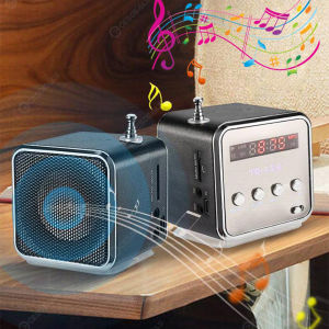 Original TD-V26 Portable Digital Radio FM Mini Speaker FM Receiver with LCD Screen Speaker Stereo Support Micro TF Card 600mAh