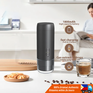 Coffee Machine Convenient Capsule Coffee Machine Rechargeable Compatible with Travel Hiking Camping Office Supports Grinding Coffee and Capsules