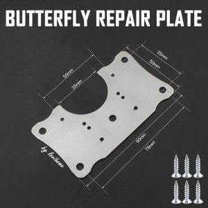 Stainless Steel Cabinet Door Hinge Repair Plate 5 8 Holes Butterfly A B Piece