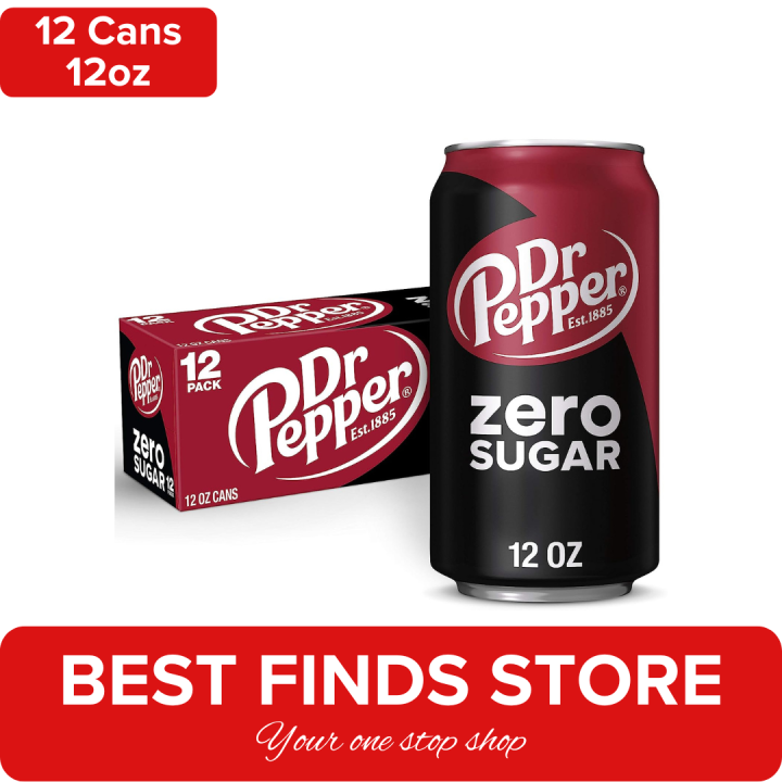 Dr Pepper Zero Sugar Soda, 12 fl oz cans, 12 pack | Lazada PH