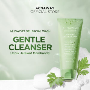 ACNAWAY Mugwort Gel Facial Wash Cleanser Acne Friendly Face Wash - Sabun Cuci Muka untuk Membersihkan Wajah with Mugwort + Centella + Panthenol