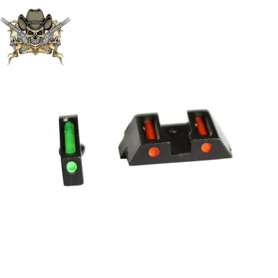 WoSports Red & Green Fiber Optic Front Rear Sight Set Fits 1911 CUT .270/.450 Stainless Steel