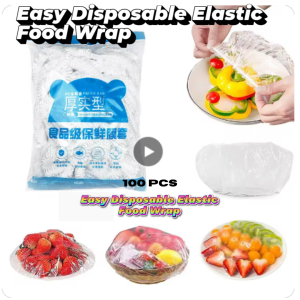 100PCS Disposable Food Cover Plastic Wrap for Fruit Bowl Cup Cap Elastic Lids Bag Home Kitchen Fresh Keeping Storage Saver