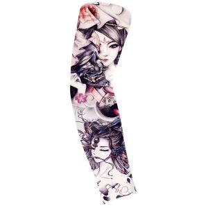PENGA Elastic Flower Arm Tattoo Sleeve Flower Arm Pattern Breathable Sun Protection Cover Arm Warmers UV Protection Ice Silk Arm Sleeve Men/Women