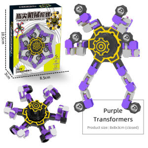 Wonderful Toys Luminous Fidget Spinners Toys Finger Hand Spinning Top Focus Transformable Chain Fingertip Gyro Robot Toy