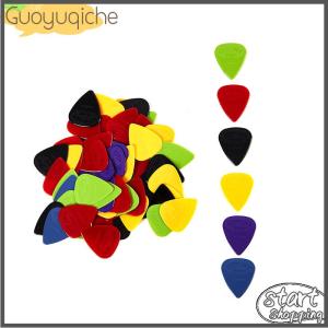 【Guoyuqiche】🔥🔥🔥 10ชิ้นอลิซปิ๊กกีตาร์ไนลอนสีดำกันลื่นสำหรับอุปกรณ์กีตาร์อูคูเลเล่ไฟฟ้าอะคูสติก
