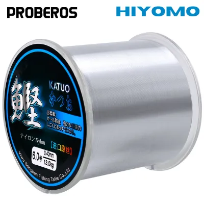 PROBEROS 500m Strong Nylon Fishing Line Japan 1.2-8.0# Fluorocarbon Transparent Leader Fishing Rope Durable Monofilament Wire Sea/Freshwater Rock Bass Fishing Tackle