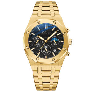 ELF TRIBE Thời trang đồng hồ doanh nhân cho đàn ông thạch anh chống nước bằng thép không gỉ Đồng hồ đeo tay Relogio