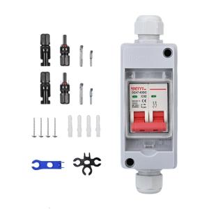 กล่องรวมตัวโซลาร์เซลล์ DC500V ทนทานต่อการกัดกร่อนอัพเกรดตู้โซลาร์เซลล์เพื่อความปลอดภัยและกันน้ำ