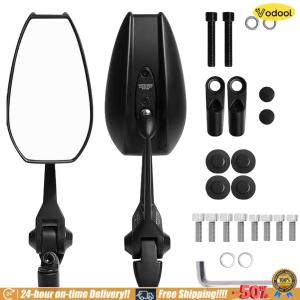 [VOS] 2Pcs HandleBar Side View Mirror Anti-Glare Adjustable Rearview Mirror Universal Motorcycle Reflector for Bicycle Motorbikes