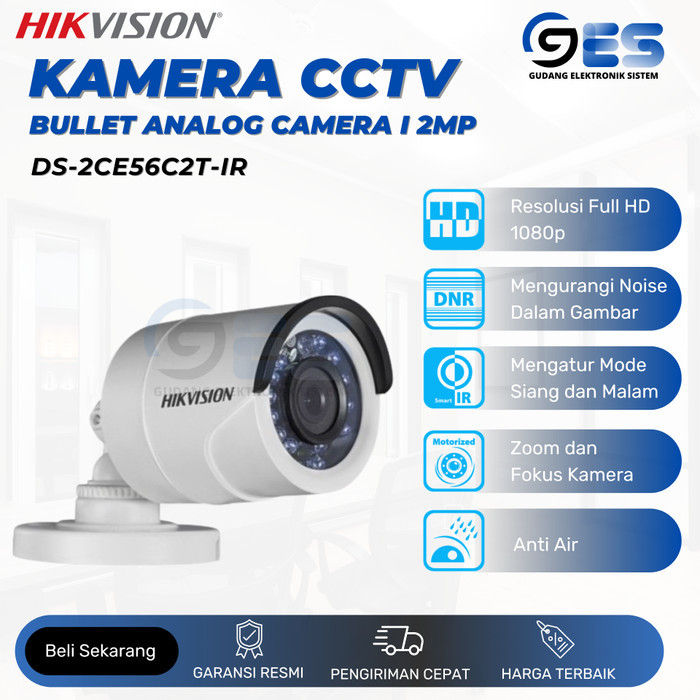 Kamera CCTV HIKVISION DS-2CE16D5T-IR WDR IR Bullet Camera 2MP Lazada  Indonesia