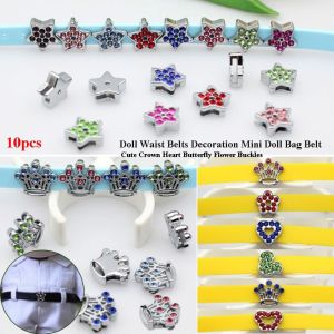 DOWNA 10pcs Nhiều màu sắc Khóa thắt lưng búp bê Siêu nhỏ Số sao Dây trang trí túi xách Chất lượng cao Đa phong cách Phụ Kiện Quần Áo Búp Bê Búp bê bông 20cm