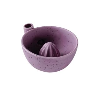 OOC Ceramic Automatic Fruit Washing Bowl Built-In Drain Slots Drain Spout Berry Swirl Washing Bowl Unique 360 Degree Rotating Fruit Washing Machine Home Kitchen