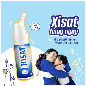 XISAT TRẺ EM (75ml) - Xịt mũi nước biển sâu giúp vệ sinh mũi phòng ngừa sổ mũi ngạt mũi cho bé.