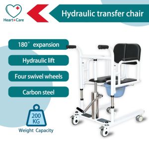 Elderly multifunctional transfer machine nursing wheelchair hydraulic lift bed patient transporter