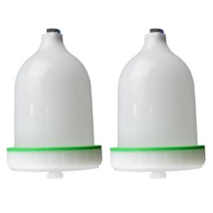 2 Pack Industrial Cups 600ml Suitable With sprayer Guns Sturdy Nylon Construction Stainless Adapters