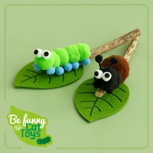 【Meoof】2pcs Cat Toys Dental Cleaning Silvervine Chew Bone Caterpillar Ants Cat Toy Self Playing 猫玩具自嗨清洁口腔玩偶木天蓼磨牙棒